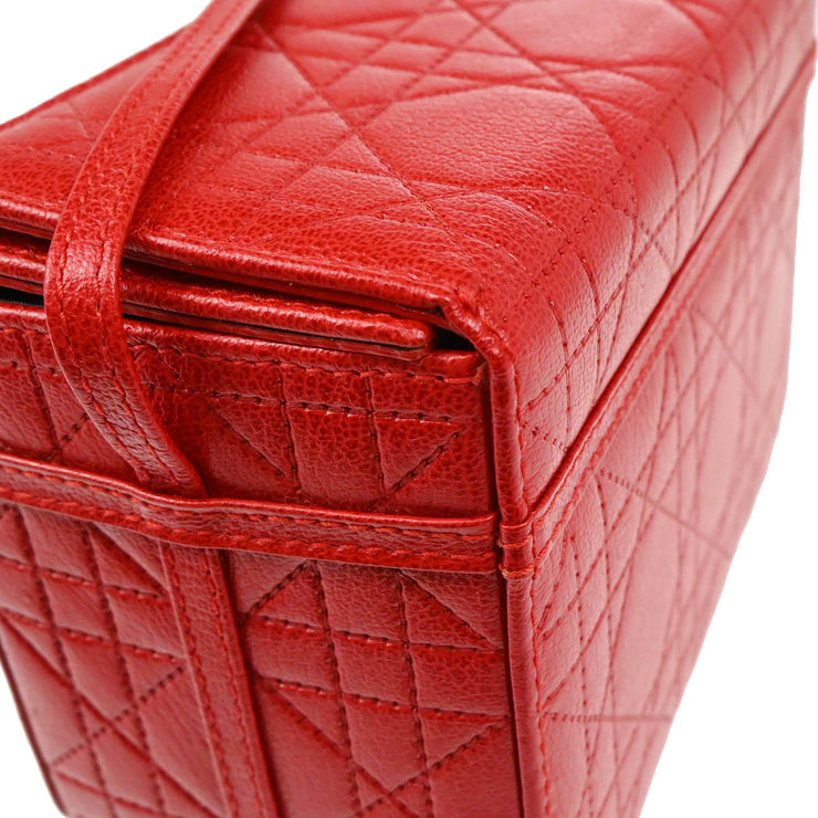 Christian Dior 2007 Red Cannage Vanity Handbag