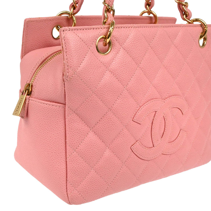 Chanel 2004-2005 Pink Caviar Petite Timeless Tote PTT Chain Handbag