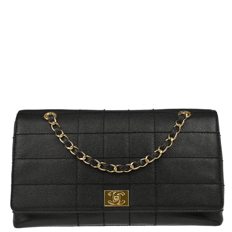 Chanel 2001-2003 Black Caviar Shoulder Bag