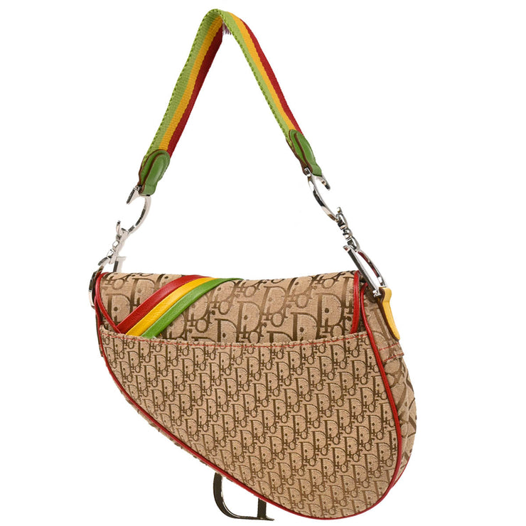 Christian Dior 2004 Rasta Trotter Saddle Handbag