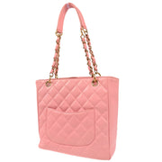 Chanel 2003-2004 Pink Caviar Petite Shopping Tote PST Chain Handbag