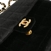 Chanel 2000-2001 Black Pony Hair Choco Bar Shoulder Bag