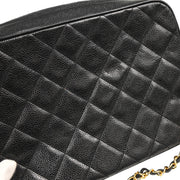 Chanel 1994-1996 Black Caviar Shoulder Bag