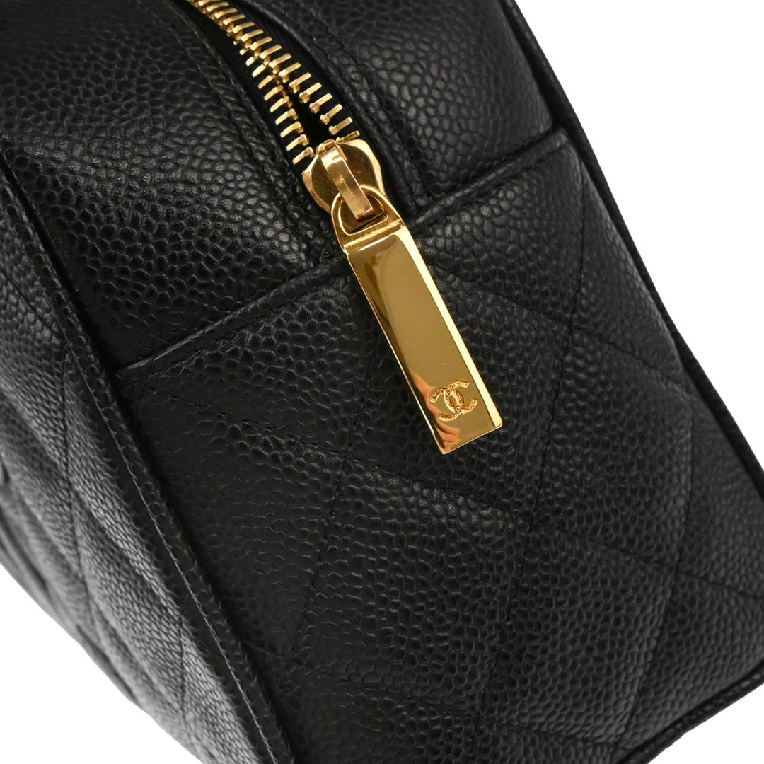 Chanel 2003-2004 Black Caviar Bowling Bag 27 – AMORE Vintage