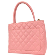 Chanel 2004-2005 Pink Caviar Medallion Tote Handbag