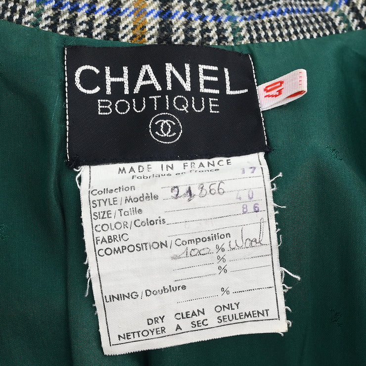 Chanel Single Breasted Jacket Gray 17 #40