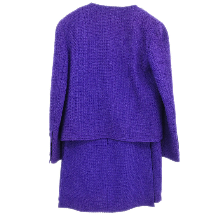 Chanel Setup Suit Jacket Skirt Purple 26 #38