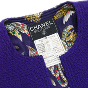 Chanel Setup Suit Jacket Skirt Purple 26 #38