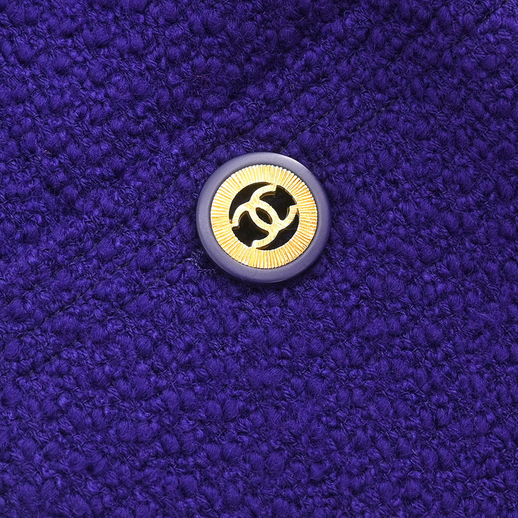 Chanel Setup Suit Jacket Skirt Purple 26 #38