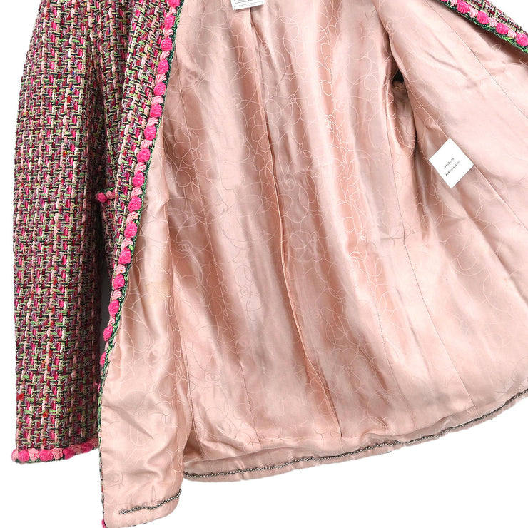 Chanel 2002 Collarless Jacket Pink #38