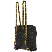 Chanel Black Lambskin Large Duma Backpack