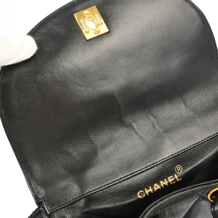 Chanel Black Lambskin Large Duma Backpack