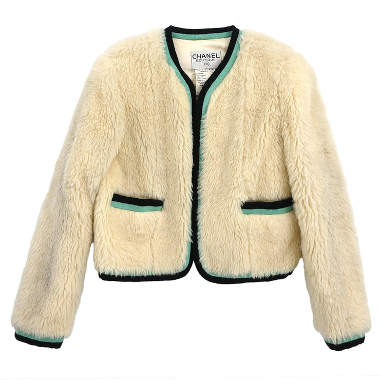 Chanel 1994 Fur Jacket Ivory #38