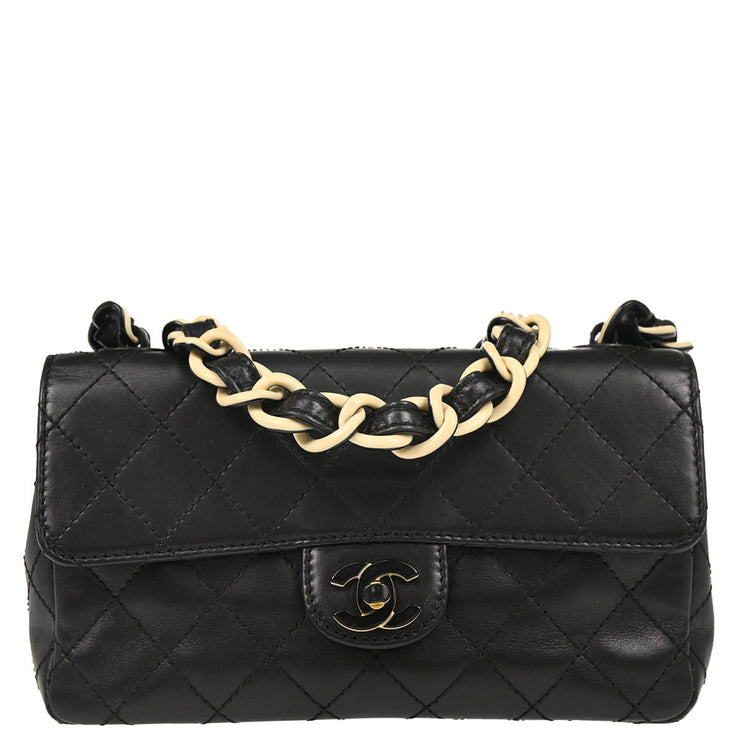 Chanel 2000-2001 Black Lambskin Shoulder Bag