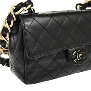 Chanel 2000-2001 Black Lambskin Shoulder Bag