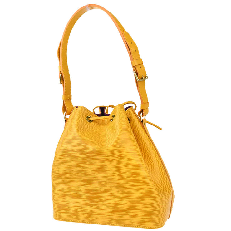 Louis Vuitton 1998 Yellow Epi Petite Noe Bucket Shoulder Bag M44109