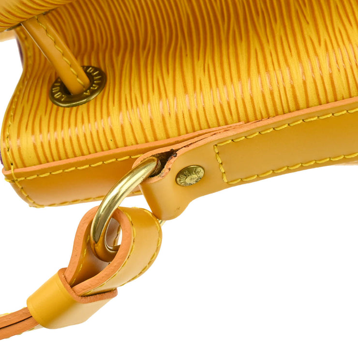 Louis Vuitton 1998 Yellow Epi Petite Noe Bucket Shoulder Bag M44109