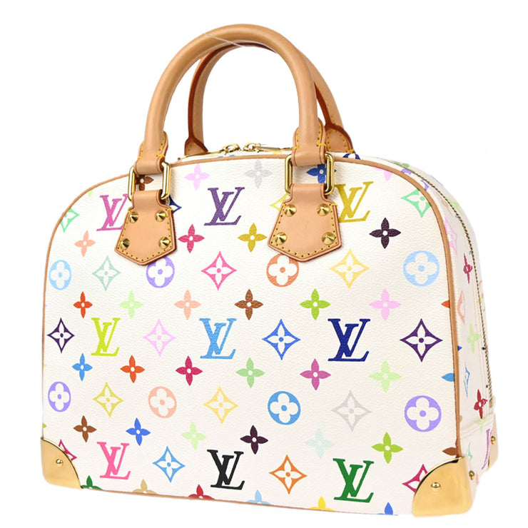 Louis Vuitton 2004 White Monogram Multicolor Trouville Handbag M92663