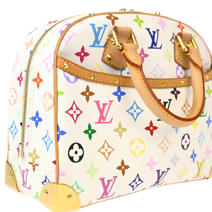 Louis Vuitton 2004 White Monogram Multicolor Trouville Handbag M92663