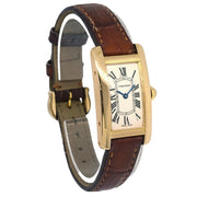 Cartier Tank Americaine Ref.2482 Quartz Watch 18KYG Crocodile