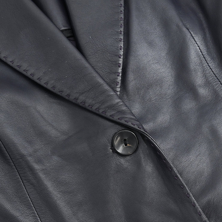 Loewe Single Breasted Jacket Lambskin Black #34