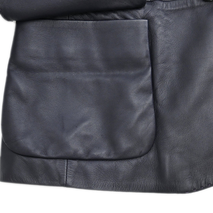 Loewe Single Breasted Jacket Lambskin Black #34