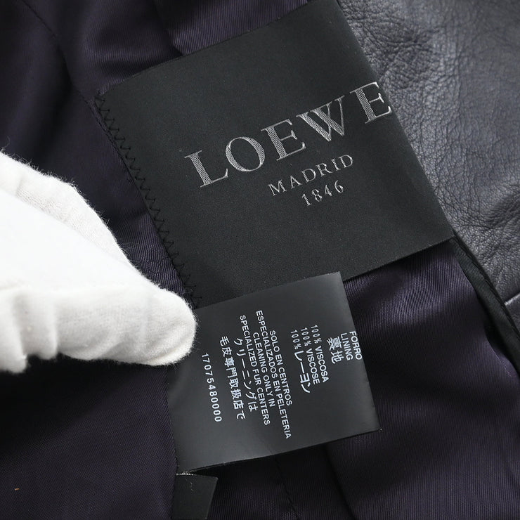 Loewe Single Breasted Jacket Lambskin Black #34