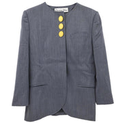 Christian Dior Collarless Jacket Gray #M