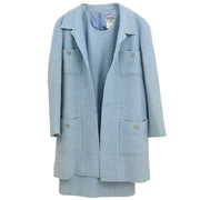 Chanel 1997 Setup Suit Jacket Dress Light Blue #38