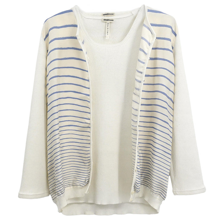 Hermes Ensemble Cardigan Sleeveless White #ME