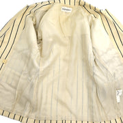 Yves Saint Laurent Double Breasted Jacket Ivory #9A3