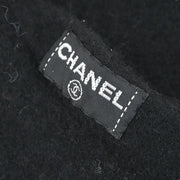 Chanel Black Hat Beret 98P #57 Small Good