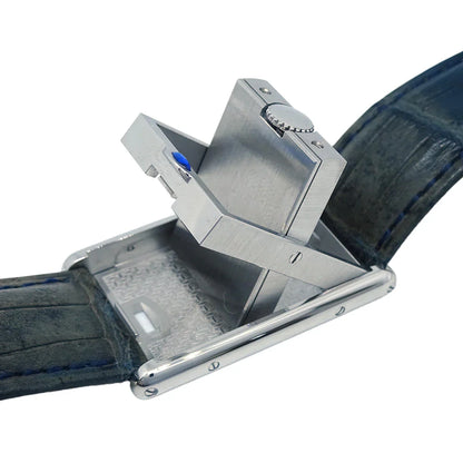 Cartier * Tank Basculante SM Ref.CRW1011258 Quartz Watch SS Crocodile