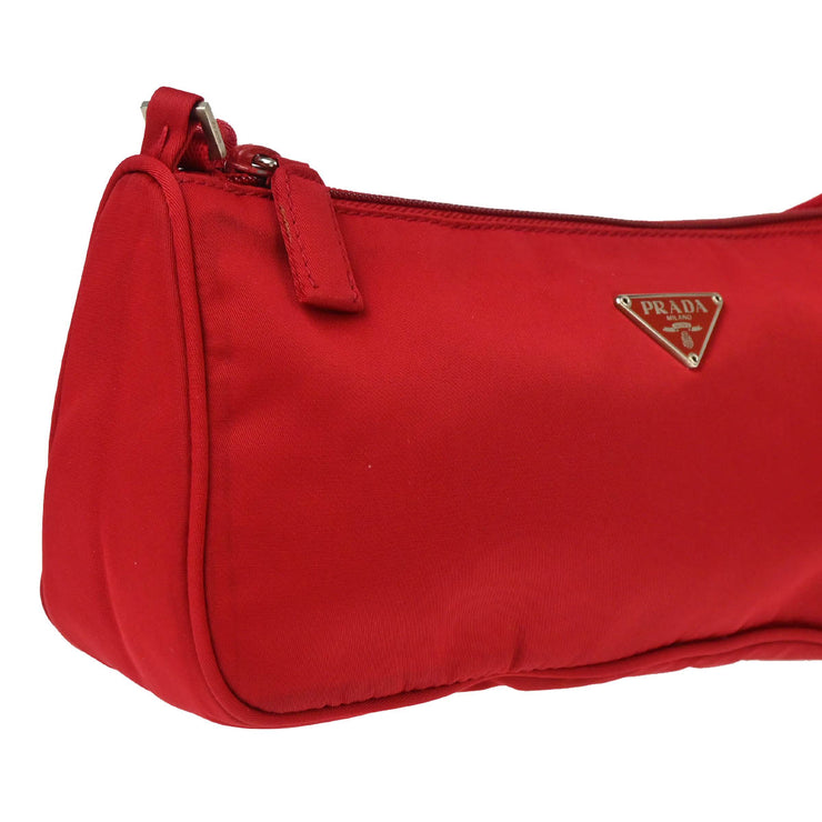 Prada Red Nylon Handbag