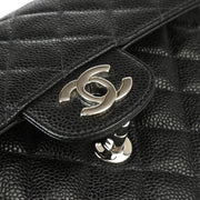 Chanel * 2000-2001 Black Caviar Small Classic Double Flap Shoulder Bag