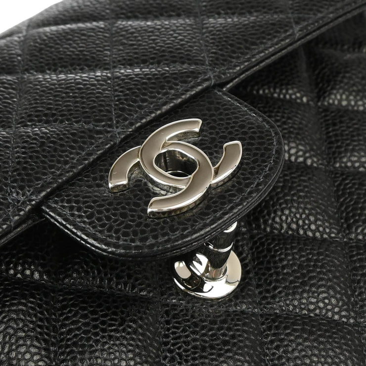 Chanel * 2000-2001 Black Caviar Small Classic Double Flap Shoulder Bag