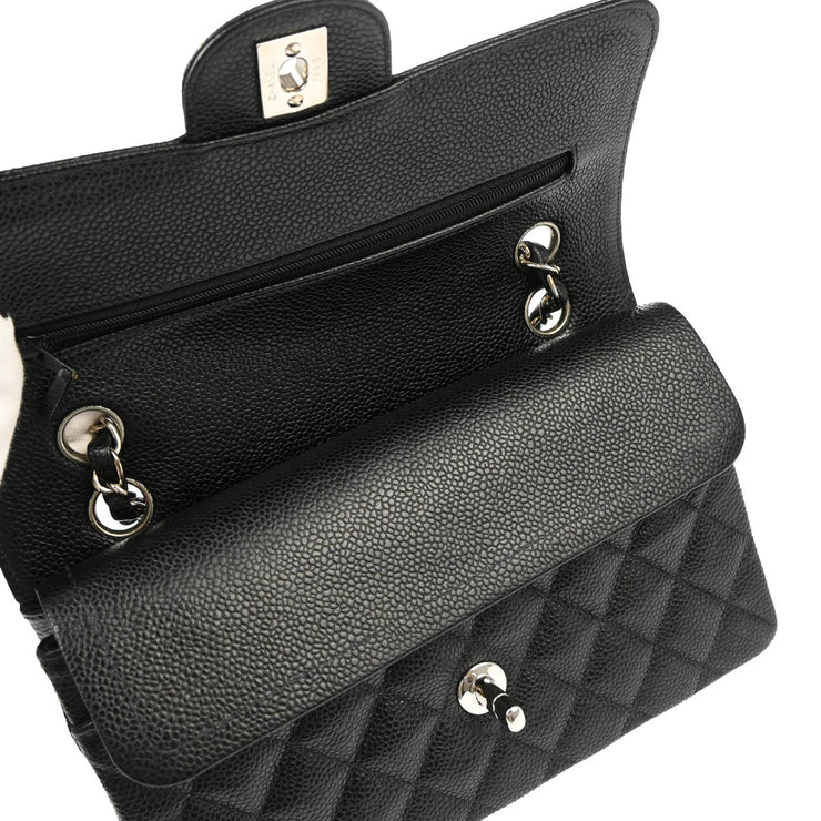 Chanel * 2000-2001 Black Caviar Small Classic Double Flap Shoulder Bag