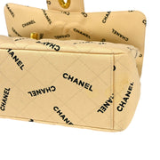 Chanel * 1994-1996 Beige Canvas Maxi Classic Flap Shoulder Bag