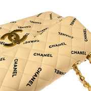 Chanel * 1994-1996 Beige Canvas Maxi Classic Flap Shoulder Bag