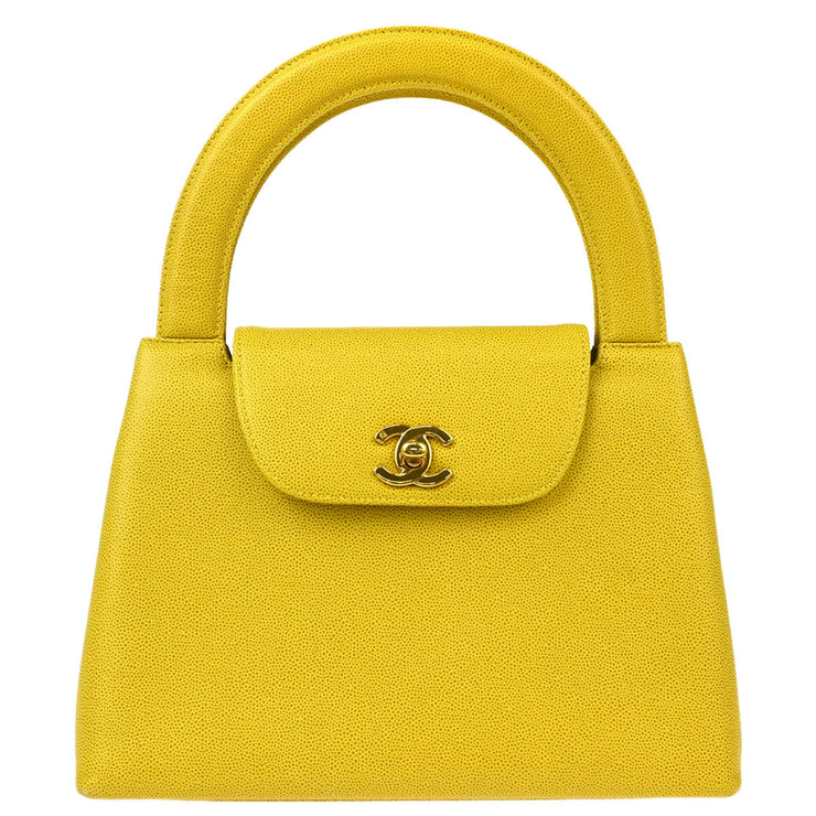 Chanel * 1997-1999 Yellow Caviar Handbag