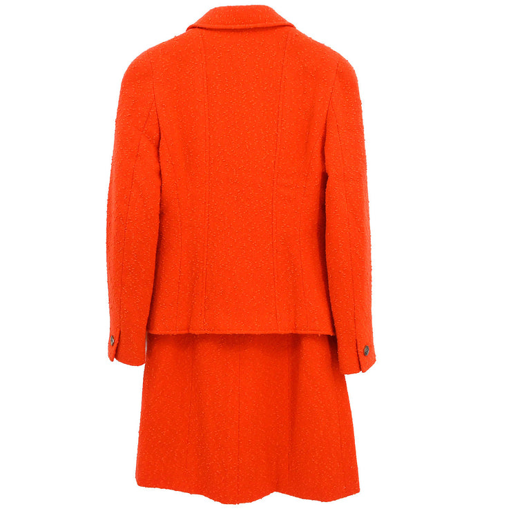 Chanel 1997 Setup Suit Jacket Skirt Orange #38