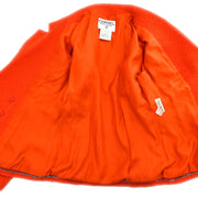 Chanel 1997 Setup Suit Jacket Skirt Orange #38