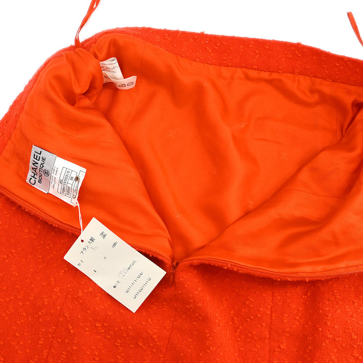 Chanel 1997 Setup Suit Jacket Skirt Orange #38