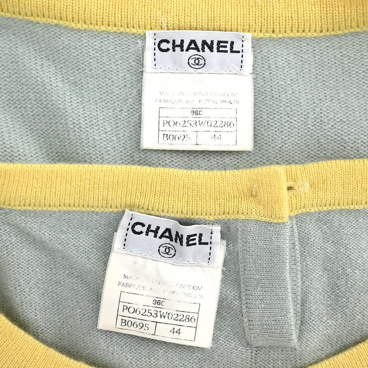 Chanel 1996 Ensemble Cardigan Light Blue #44