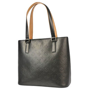 Louis Vuitton 2003 Black Monogram Mat Stockton Tote Handbag M55112