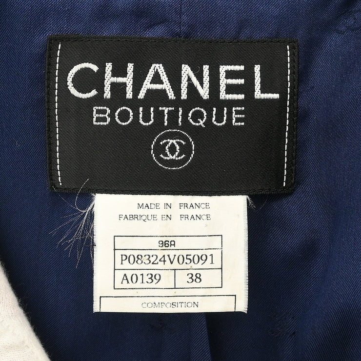 Chanel 1996 Double Breasted Jacket Navy #38