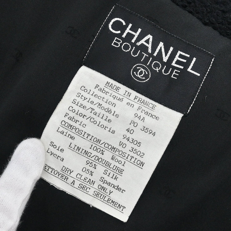 Chanel 1994 Coat Black #40