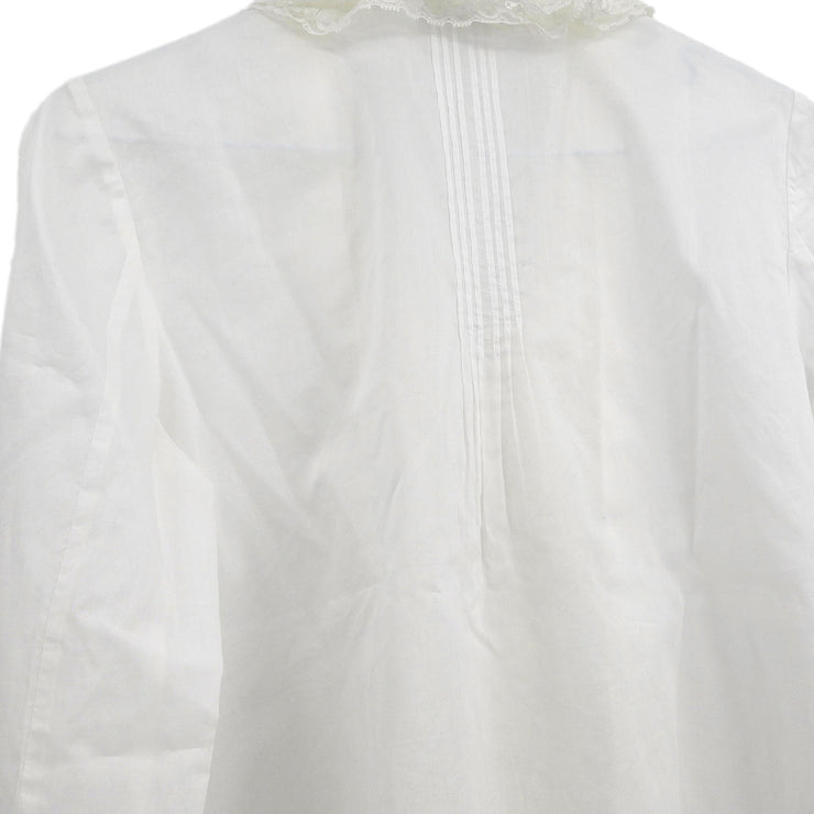 Chanel 2004 Lace Blouse White #38