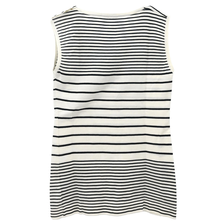 Chanel Sleeveless Top Black White #42