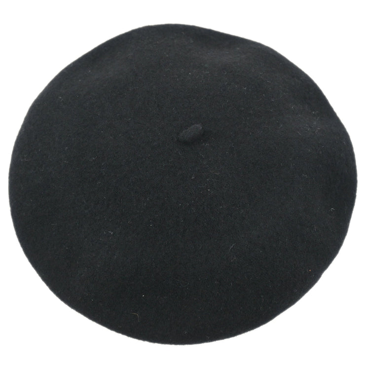 Chanel Black Hat Beret #57 Small Good